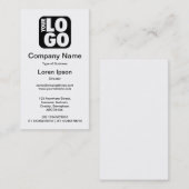 Carte De Visite Votre logo - blanc (Devant / Derrière)