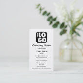 Carte De Visite Votre logo - blanc (Debout devant)