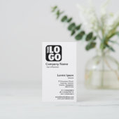 Carte De Visite Votre logo - blanc (Debout devant)
