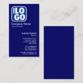 Carte De Visite Votre logo - bleu marine (Devant / Derrière)