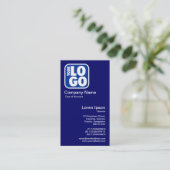 Carte De Visite Votre logo - bleu marine (Debout devant)