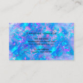 Carte De Visite votre logo bleu opal texture arrière - plan (Dos)