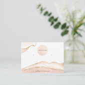 Carte De Visite Votre logo Blush & Gold Large (Debout devant)