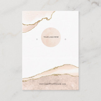 Carte De Visite Votre logo Blush & Gold Vertical Large