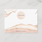 Carte De Visite Votre Logo Collier Card Blush & Gold Large (Devant)
