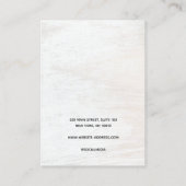 Carte De Visite Votre logo Collier en bois blanc oreille (Dos)