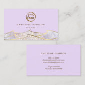 Carte De Visite votre logo | conception des ondes de perle (Devant / Derrière)