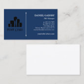 Carte De Visite Votre logo Deep Blue White Practical Minimalist (Devant / Derrière)