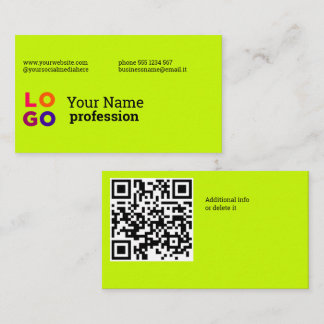 Carte De Visite Votre logo d'entreprise Code Qr personnalisé