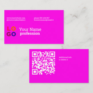 Carte De Visite Votre logo d'entreprise Code QR personnalisé