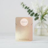 Carte De Visite Votre Logo Design Gold Shimmer Bijoux (Debout devant)
