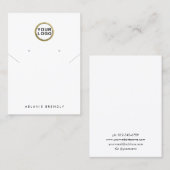 Carte De Visite Votre logo | Écran de bijoux de collier (Devant / Derrière)