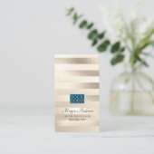 Carte De Visite Votre Logo Élégant Platine Professionnelle Strippe (Debout devant)