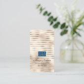 Carte De Visite Votre Logo, Élégant, Professionnel Platine Strippe (Debout devant)