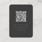 Carte De Visite Votre logo et code QR Modern Dark Grey (Dos)