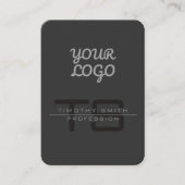 Carte De Visite Votre logo et code QR Modern Dark Grey (Devant)