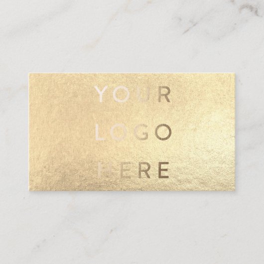 Carte De Visite Votre logo Faux Gold Yellow Foil Modern Entreprise (Devant)