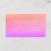 Carte De Visite Votre Logo Faux Ombre Miami Foil Modern (Dos)