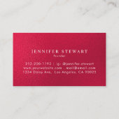 Carte De Visite Votre logo Faux Red Foil Entreprise moderne (Dos)