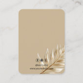 Carte De Visite Votre logo Feuille d'or métallisée Grande (Dos)