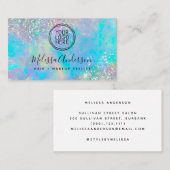 Carte De Visite Votre logo Holographique Parties scintillant Opal (Devant / Derrière)