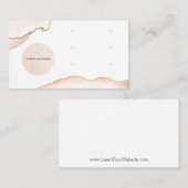 Carte De Visite Votre Logo Ici 3 Écran D'Oreille Blush & Gold (Devant / Derrière)