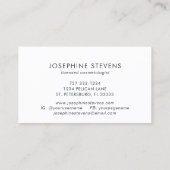 Carte De Visite Votre Logo Ici Champagne Foil Script Typographie (Dos)