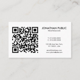 Carte De Visite Votre logo ici Code à barres QR Code Profil Modèle