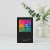 Carte De Visite Votre Logo Ici Design Moderne Élégant Vertical (Debout devant)