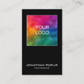 Carte De Visite Votre Logo Ici Design Moderne Élégant Vertical (Devant)