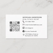 Carte De Visite Votre logo ici QR Code Icons Professional (Dos)