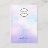 Carte De Visite Votre logo Iridescente Collier Bijoux Display Card (Devant)