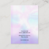 Carte De Visite Votre logo Iridescente Collier Bijoux Display Card (Dos)