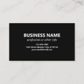 Carte De Visite Votre logo | Logo, Motif de conception ou d'image (Dos)
