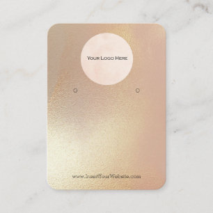 Carte De Visite Votre Logo Moderne Gold Shimmer Écran d'oreille