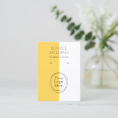 Carte De Visite Votre Logo Moderne Minimaliste Écran D'Oreille (Debout devant)