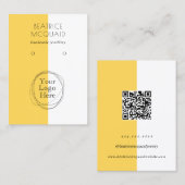 Carte De Visite Votre Logo Moderne Minimaliste Écran D'Oreille (Devant / Derrière)