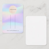 Carte De Visite Votre Logo Pastel Bow Écran Clip À Cheveux Vertica (Devant / Derrière)