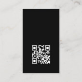 Carte De Visite Votre logo QR Code Black Minimalist Professional (Dos)