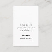 Carte De Visite Votre Logo QR Code Écouter Écran médias sociaux (Dos)