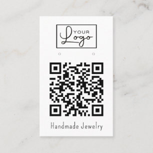 Carte De Visite Votre Logo QR Code Écouter Écran médias sociaux