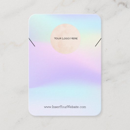 Carte De Visite Votre logo Rainbow Collier Display Card Large (Devant)