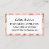 Carte De Visite Votre logo Rose Tropical Gold - Ananas (Dos)