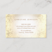 Carte De Visite votre logo simulé des côtés or design (Dos)