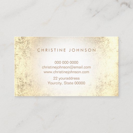 Carte De Visite votre logo simulé des côtés or design (Dos)