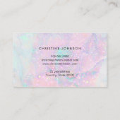 Carte De Visite votre logo sur la texture de gemstone pastel (Dos)