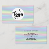Carte De Visite votre logo sur les couleurs pastel arrière - plan (Devant / Derrière)