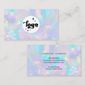 Carte De Visite votre logo sur pastel opal (Devant / Derrière)