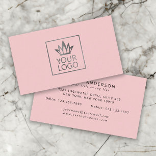 Carte De Visite Votre logo sur un Arrière - plan couleur