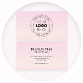 Carte De Visite Votre logo téléchargé | Texte circulaire modifiabl